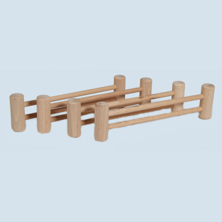 Decor - wooden fence - set, four pieces