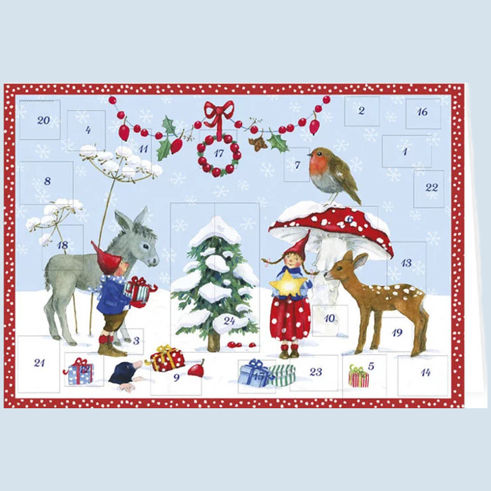 Graetz publishing - double card, advent calendar, Pippa und Pelle