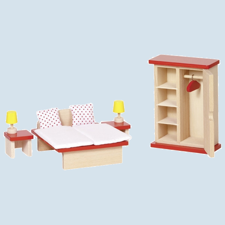 goki basic - Puppenmöbel, Schlafzimmer