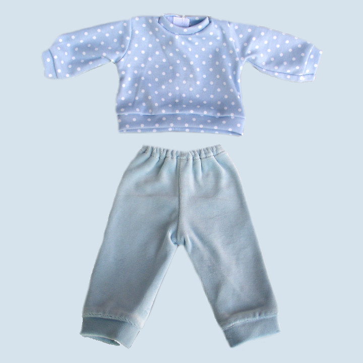 Heidi Hilscher doll clothing pajama blue, eco