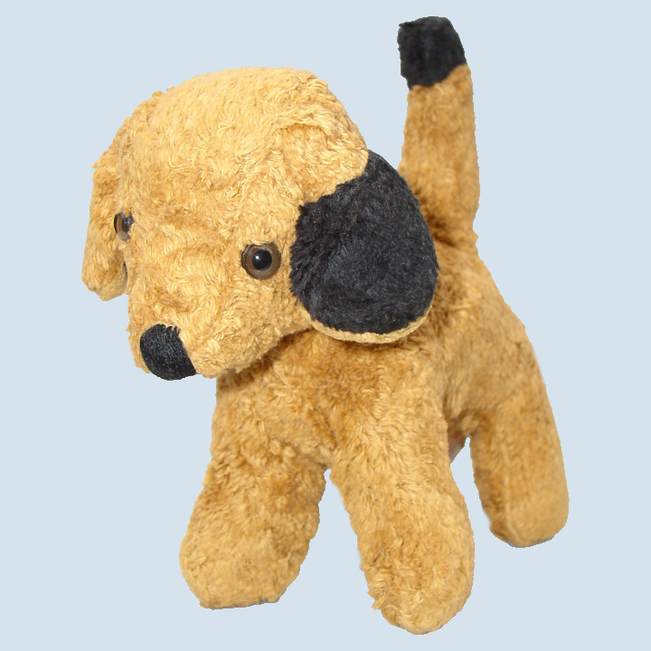 Kallisto stuffed animal puppy dog brown, organic cotton