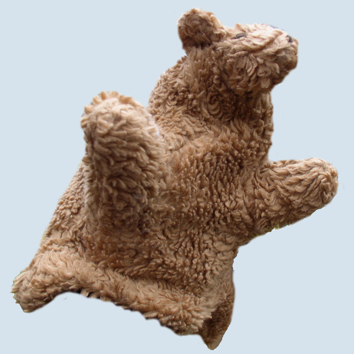 plü natur Bio Handpuppe - Braunbär klein