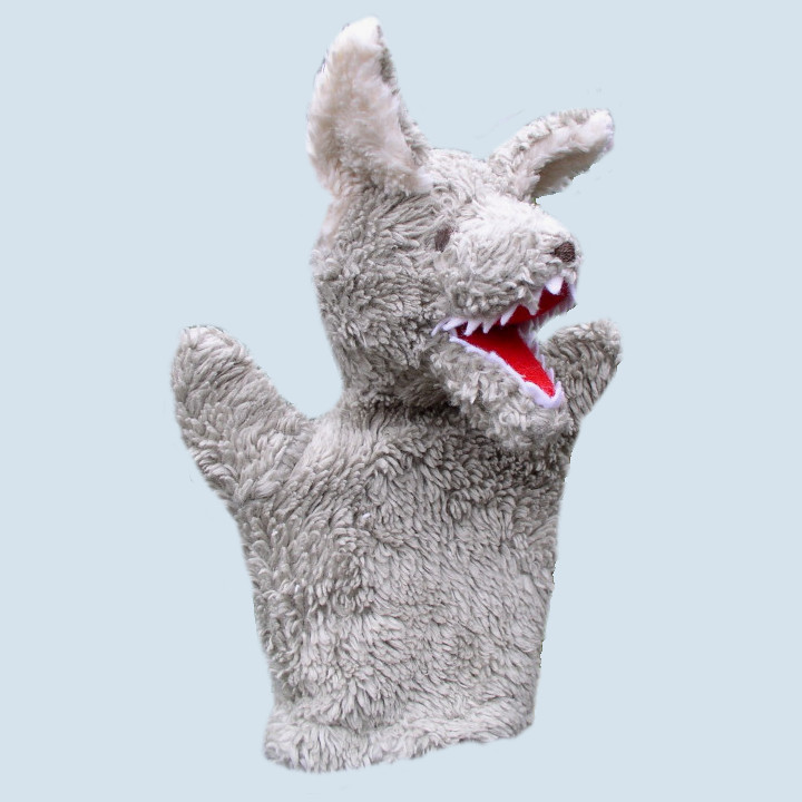 plue natur eco hand puppet wolf