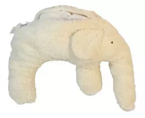 Pat & Patty Bio Kuschelkissen Elefant weiß, Baumwolle