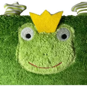 Pat & Patty cuddly pillow frog green, eco