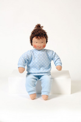 Heidi Hilscher doll clothing pajama blue, eco