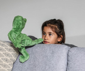 Senger hand puppet frog green, eco