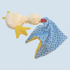 plue natur - baby eco comforter duck, blue